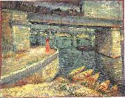 Bridges across the Seine at Asnieres Vincent Van Gogh